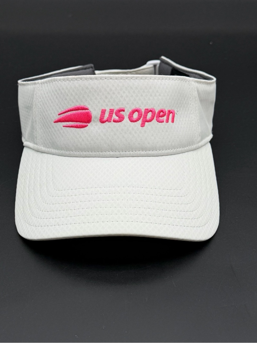 Under Armour White Visor with Pink US Open Logo